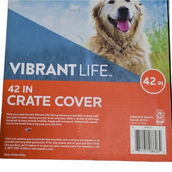 Vibrant Life Grey and White 42" Crate Cover - Picture 2 of 5